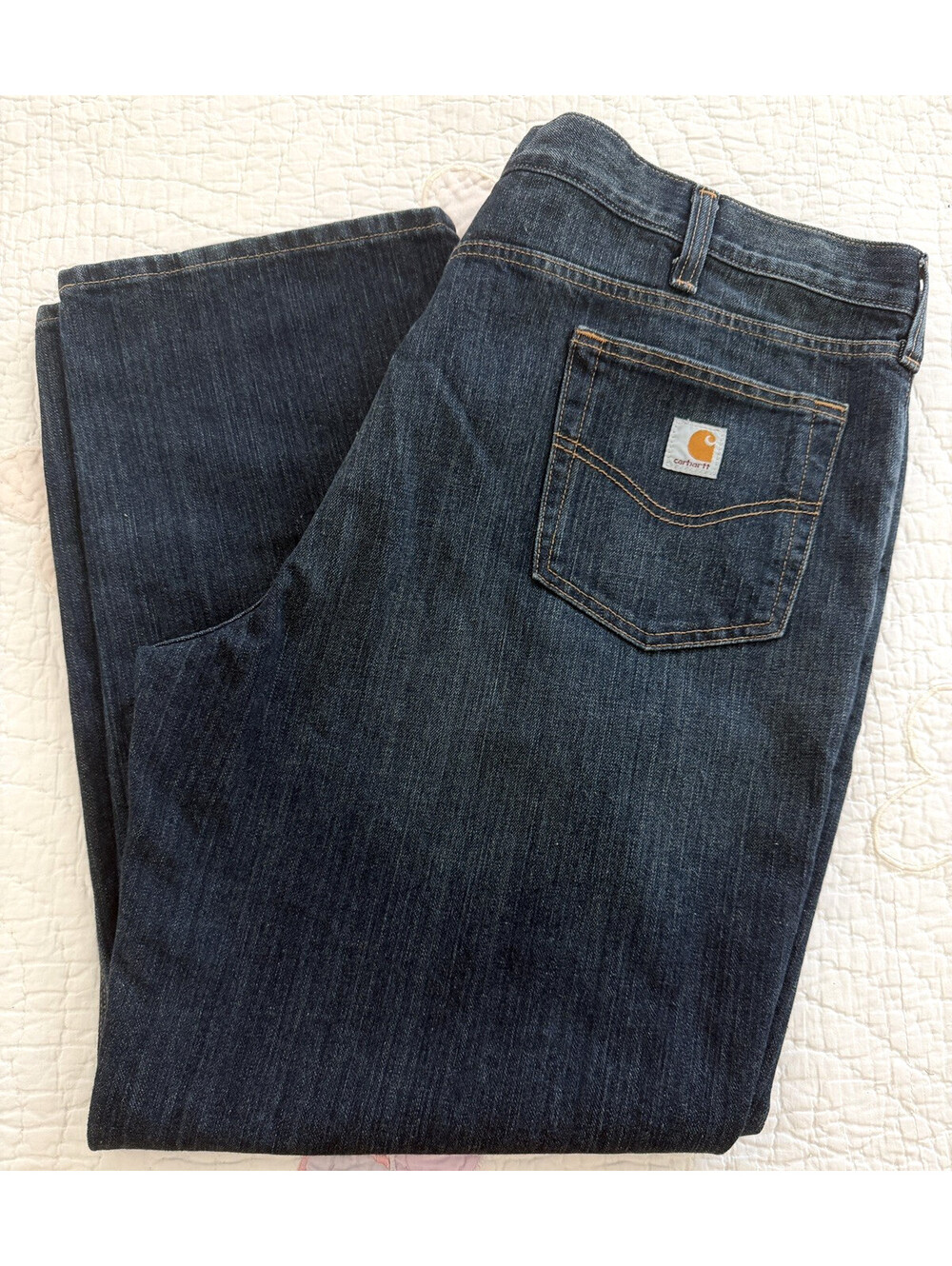 Carhartt Jeans Mens Sz 44x30 Blue Denim Relaxed Straight Holter 101483